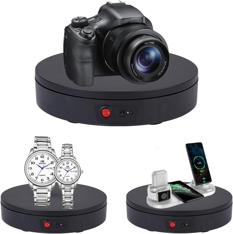 JAYEGT Motorized Rotating Display Stand, 330Lbs Load，360 Degree Electric Rotating Turntable for Photography Products Display，Live Show,Remote Control +5 Colors Backgrounds (Black/8.66inch /Wired) - Image 4